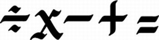 Font BOE Math Symbols